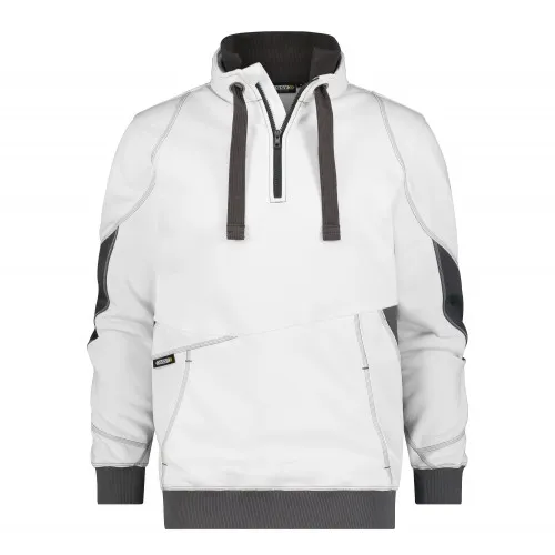 Работен суитшърт DASSY Stellar White-Anthracite Grey с подсилвания Cordura