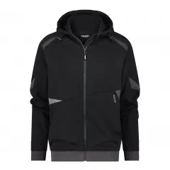 Работен суитшърт с качулка DASSY® Lunax Anthracite Grey/Black