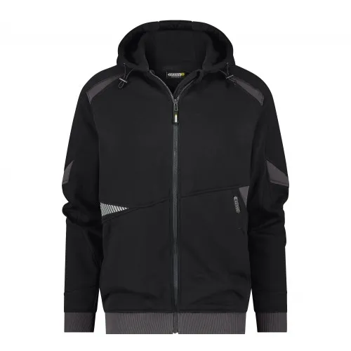 Работен суитшърт с качулка DASSY® Lunax Anthracite Grey/Black
