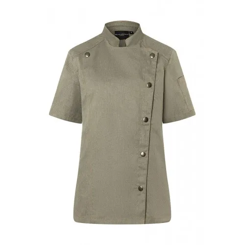 Дамска готварска куртка с къс ръкав Jeans Lady Moss green