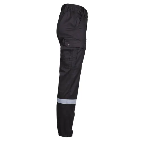 Работни панталони за охранители SAFETY с 3% еластан-8611BL-2