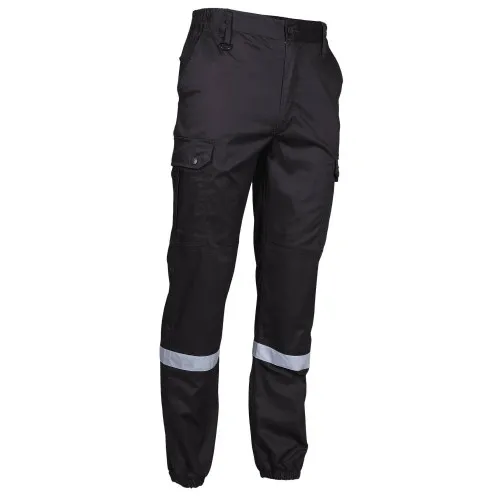 Работни панталони за охранители SAFETY с 3% еластан-8611BL-1