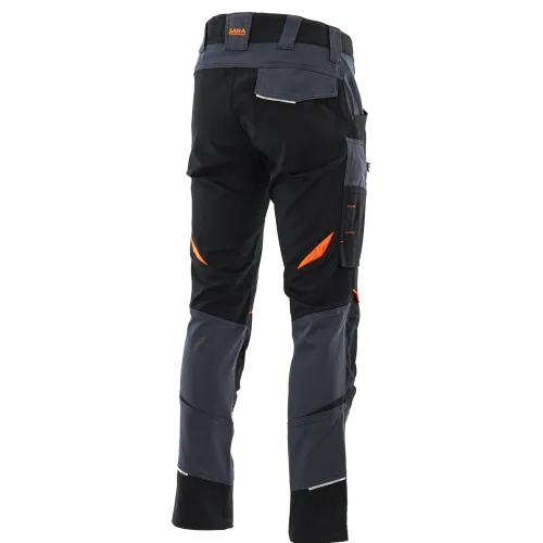 Работни панталони Cottonflex Graphite+Orange