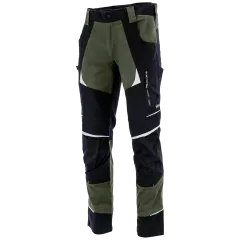 Еластичен работен панталон CottonFlex Black + Olive green