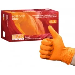 Нитрилни ръкавици Soft Care SOLID Orange 100 бр.