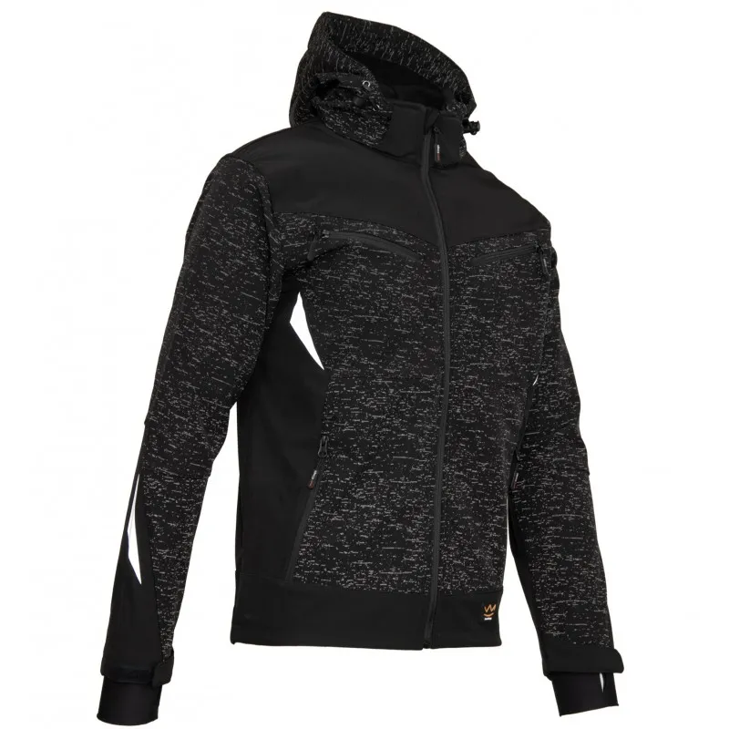 Работно софтшел яке CROSS BLACK – водоустойчиво, с TPU мембрана-ACSO-4