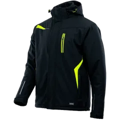 Зимно работно яке Comfort Winter Black + Fluorescent yellow